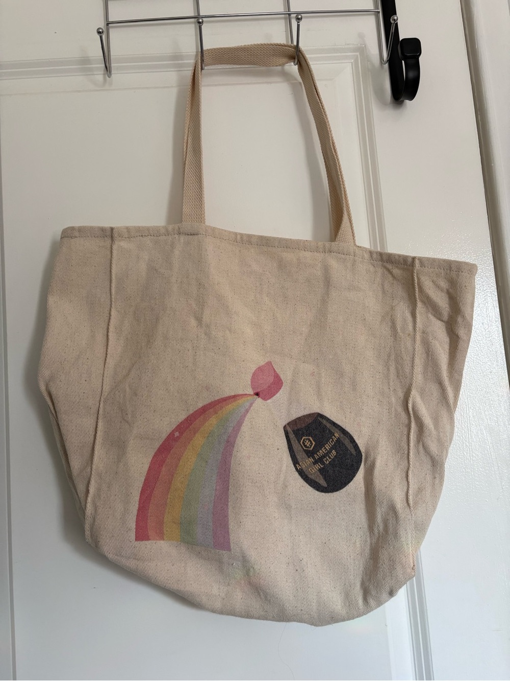 Canvas Tote Bag with Rainbow- Asian American Girl Club